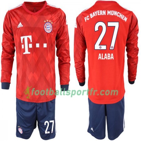 Tenue Bayern Munich Alaba 27 Enfant Domicile 2018-2019 Maillot de Foot ML